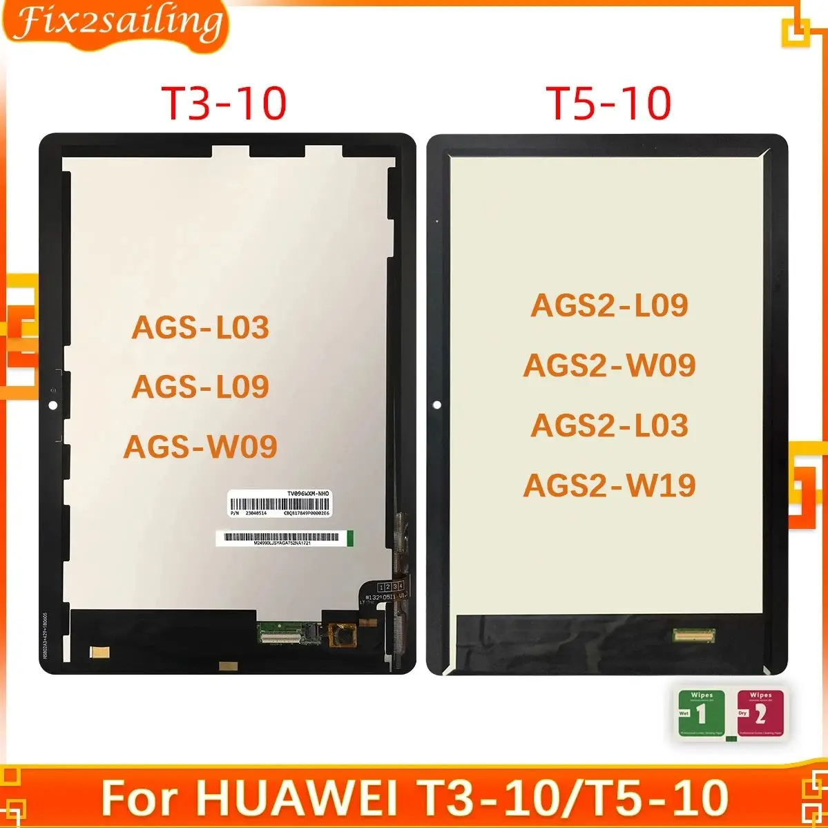 LCD Display For Huawei MediaPad T3 10 AGS-L03 AGS-L09 AGS-W09  T5 10 AGS2-W09 AGS2-AL00HA Touch Screen Digitizer Assembly