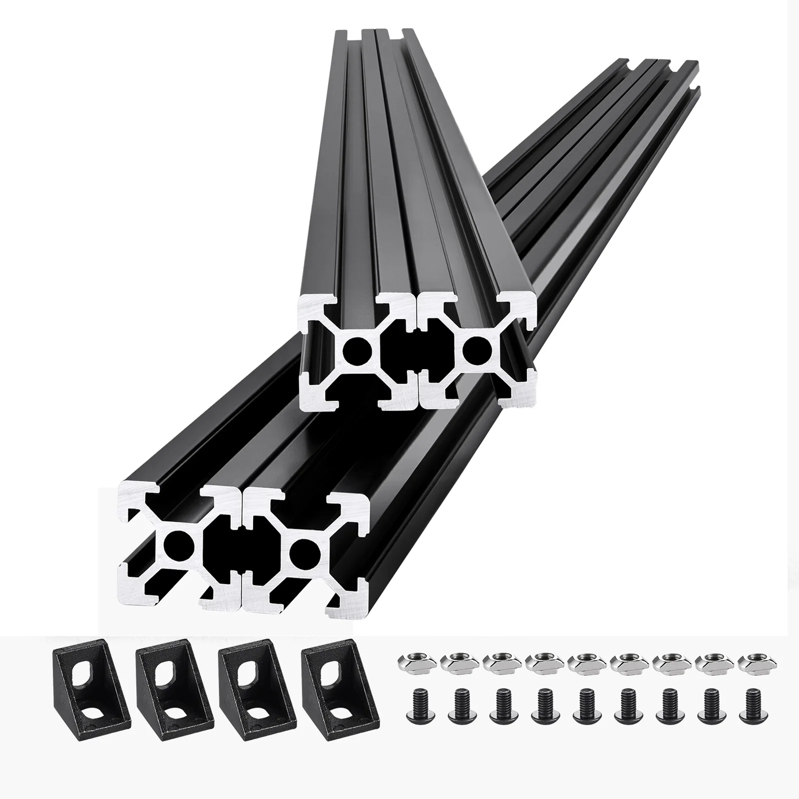 SucceBuy T Slot 2040 Linear Rail 4-5 PCS 1000mm/1200mm/1500mm/2000mm Aluminum Extrusion Profile for 3D Printer, CNC Machine DIY