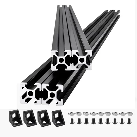 SucceBuy T Slot 2040 Linear Rail 4-5 PCS 1000mm/1200mm/1500mm/2000mm Aluminum Extrusion Profile for 3D Printer, CNC Machine DIY