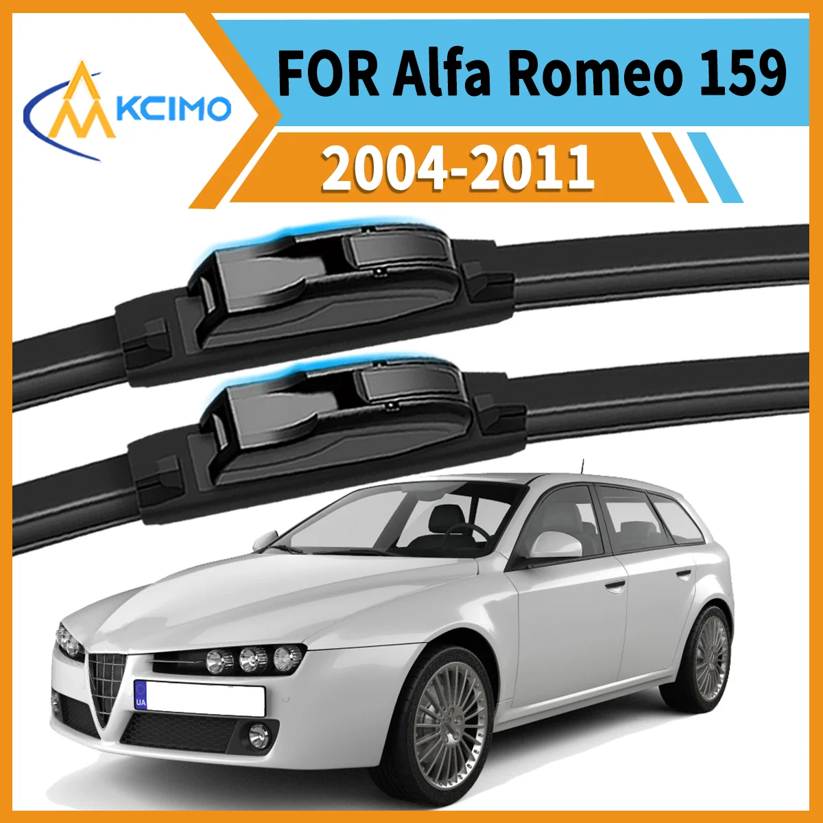 

High-Quality 2-Pack Wiper Blades for Alfa Romeo 159 2004-2011 All-Weather Clarity Reduced Streaking Enhanced Driving Safety