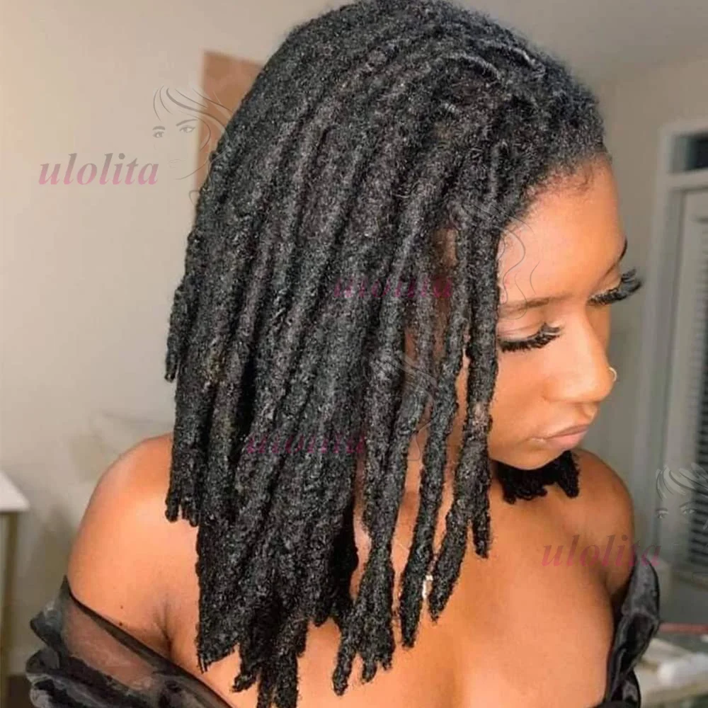 0,4 cm Echthaar-Microlocks Dreadlocks-Extensions für den ganzen Kopf, handgefertigt, dauerhaft, für Frauen, Echthaar-Locks – Detail 4