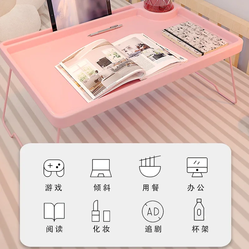Bed computer desk bay window household dormitory bedroom folding table simple single office children's study small table