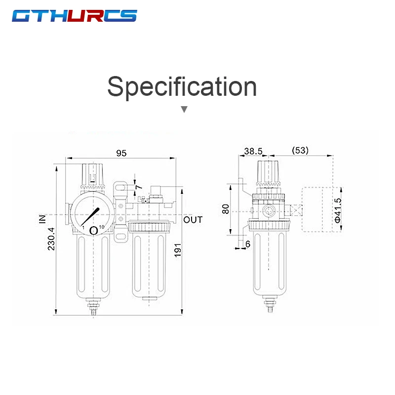 منظم فلتر ضاغط الهواء SFC200/300/400 فاصلات المياه الزيتية فخ تصفية BSP ضواغط الهواء أجزاء هوائية #6