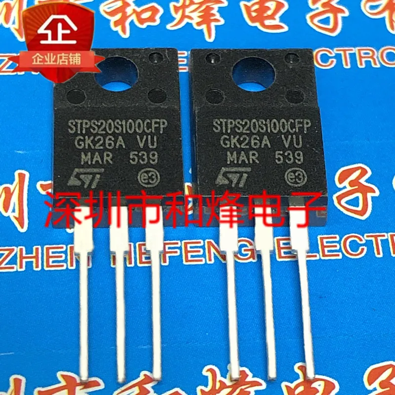 5PCS-10PCS STPS20S100CFP  TO-220F 100V  20A  Original On Stock Quick shipping