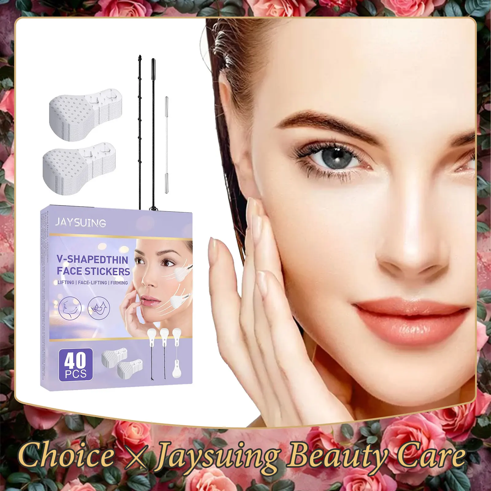 V Shape Face Lifting Stickers Invisible Wrinkle Sagging Skin Tightening Double Chin Thin Face Breathable Adhesive Tape Skin Care