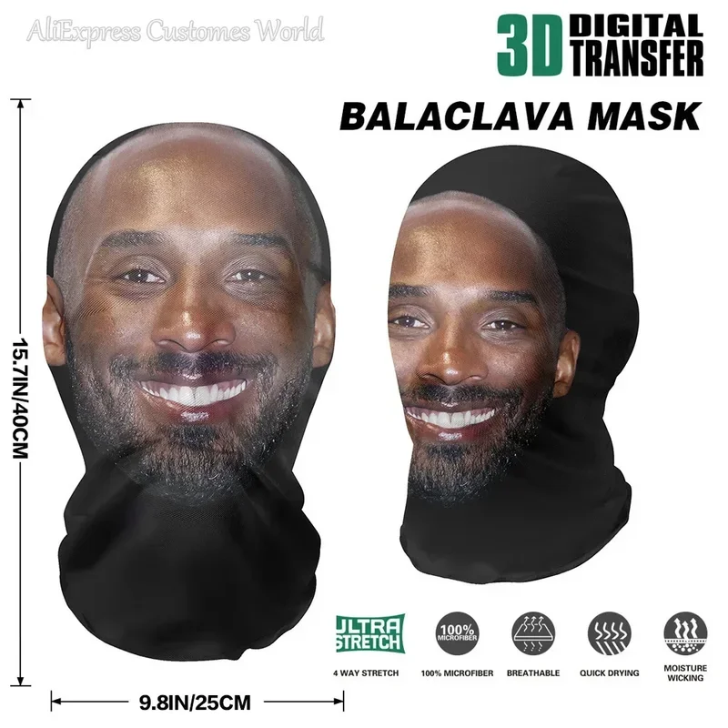 Elastic Mesh New 3D Printed Kanye Mask Drake Full Face Mask Cosplay Headwear Halloween Costumes for Women Men Funny Hat Headgear