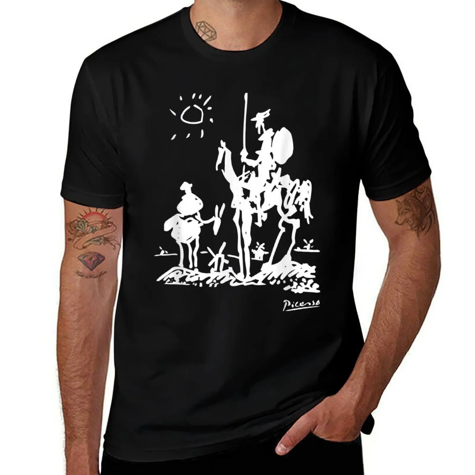 

Don Quixote Artwork T-Shirt Casual Holiday Short Sleeve Tee