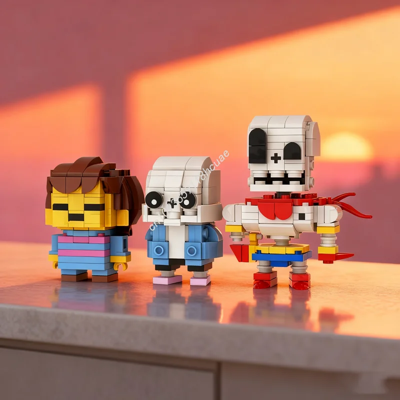 

375 шт. MOC Frisk Sans Papyrus Brickheadz модель строительные игрушечные блоки Рождественский подарок конструкция DIY творческое образование кирпич