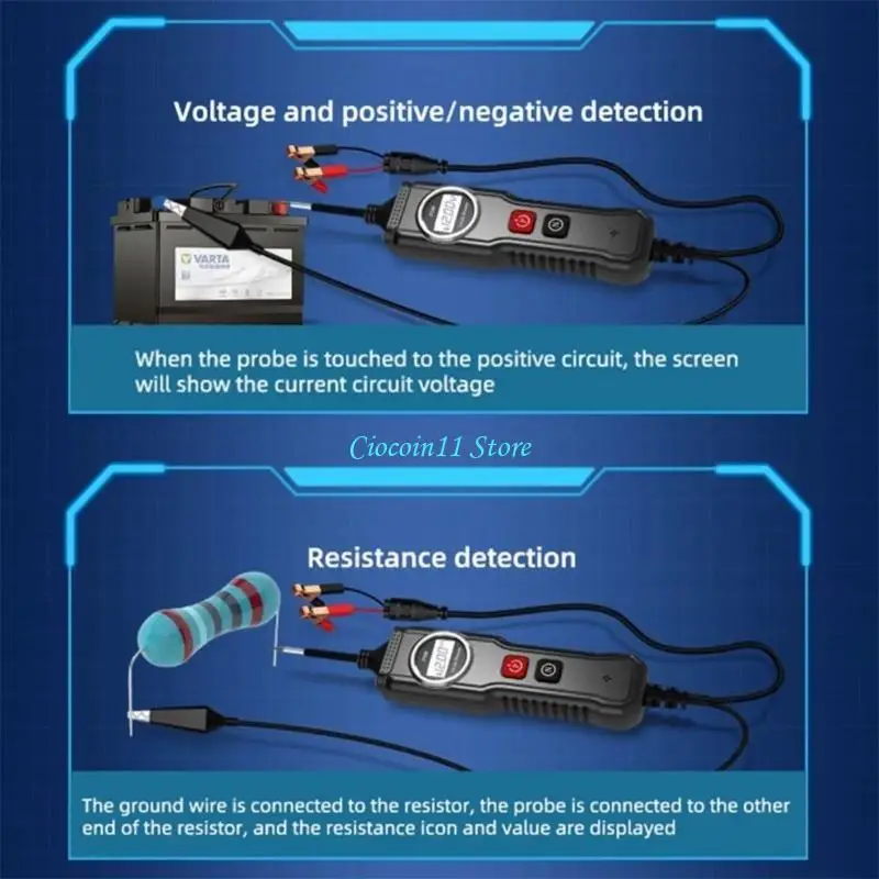 Y1UB Safe Overload Protected Electrical Diagnostic Tool Automotive Circuit Tester