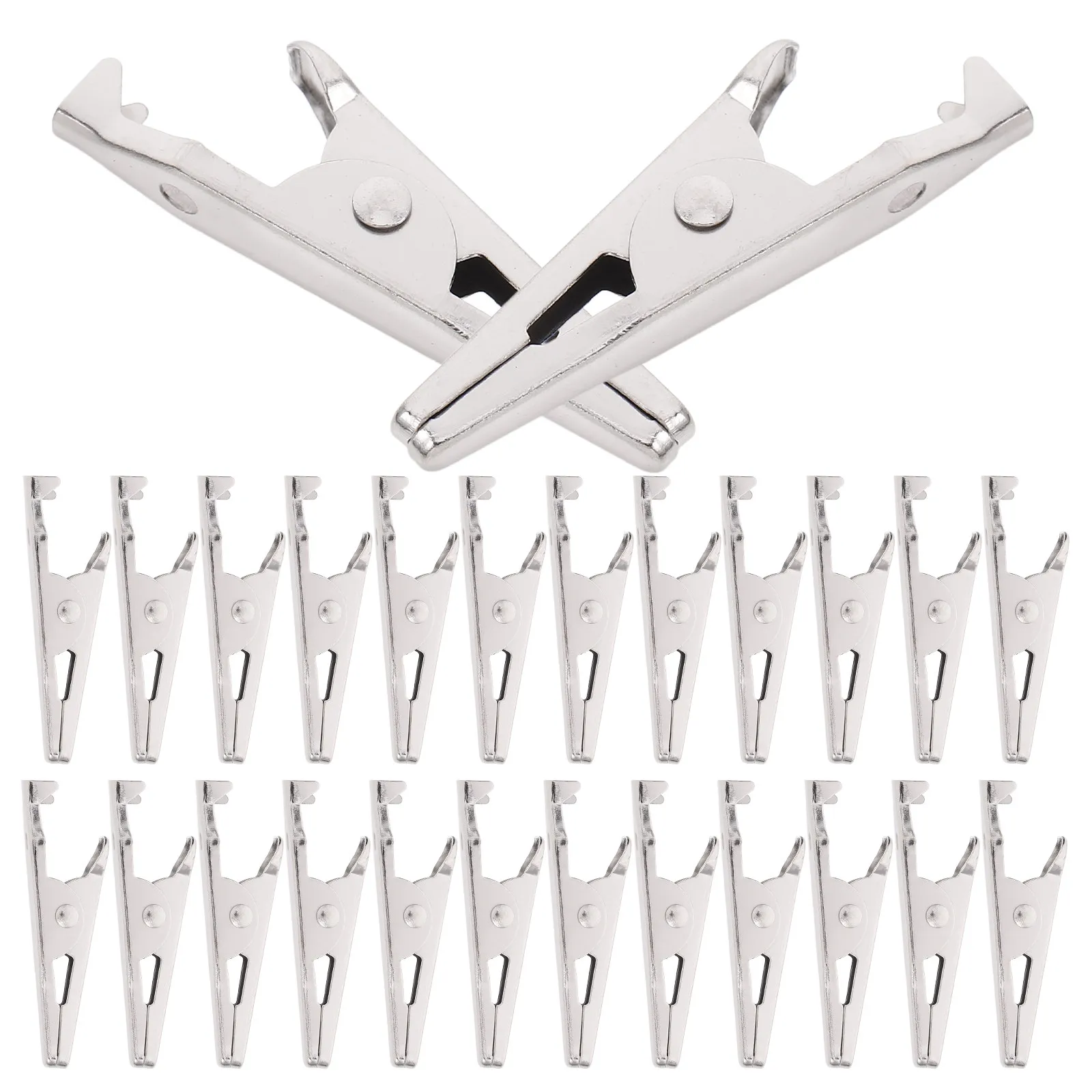 100Pcs Electroplated Metal Alligator Clips Mini Small Clamps for Electrical Test Welding DIY Crafts Electrical Test Leads