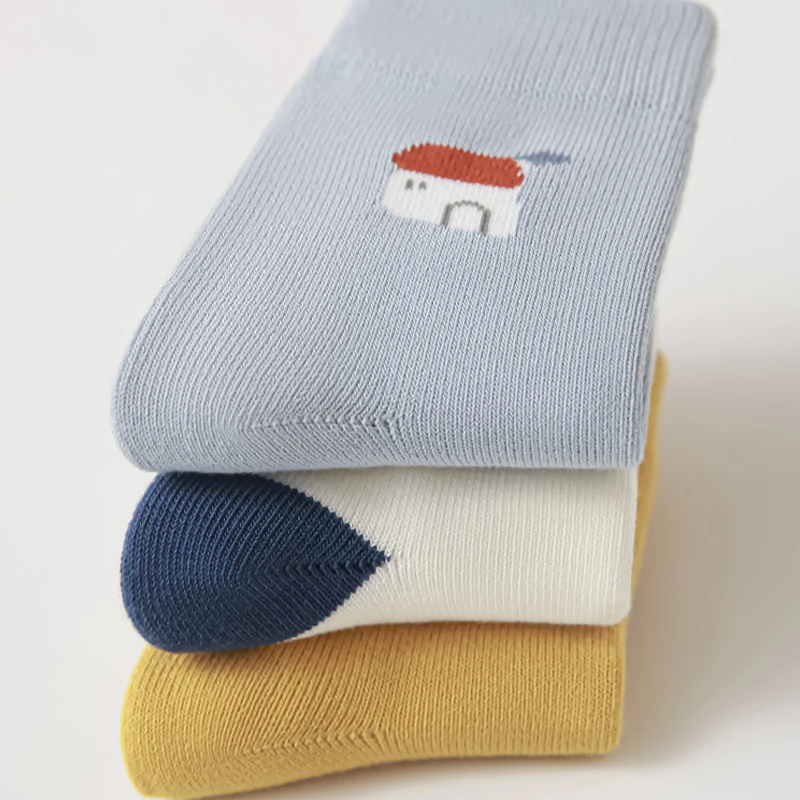 5 Pairs Newborn Socks Cartoon Children Mid Tube Socks Spring Baby Socks For Kids Accessrioes