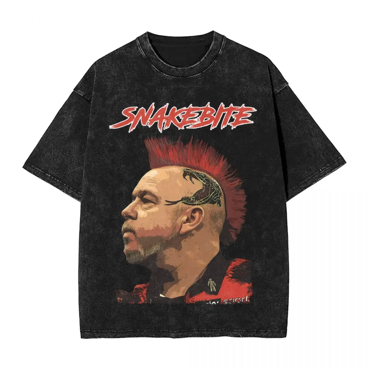 Camiseta divertida con ilustraciones de Peter Wright Snakebite para hombre, camisetas estampadas, camisetas holgadas y ajustadas para mujer