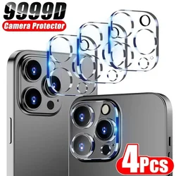 4Pcs Camera Lens Protector Glass For iPhone 16 13 12 11 14 15 Pro Max Camera Protective Glass Film For IPhone 13 Mini 15 16 Plus