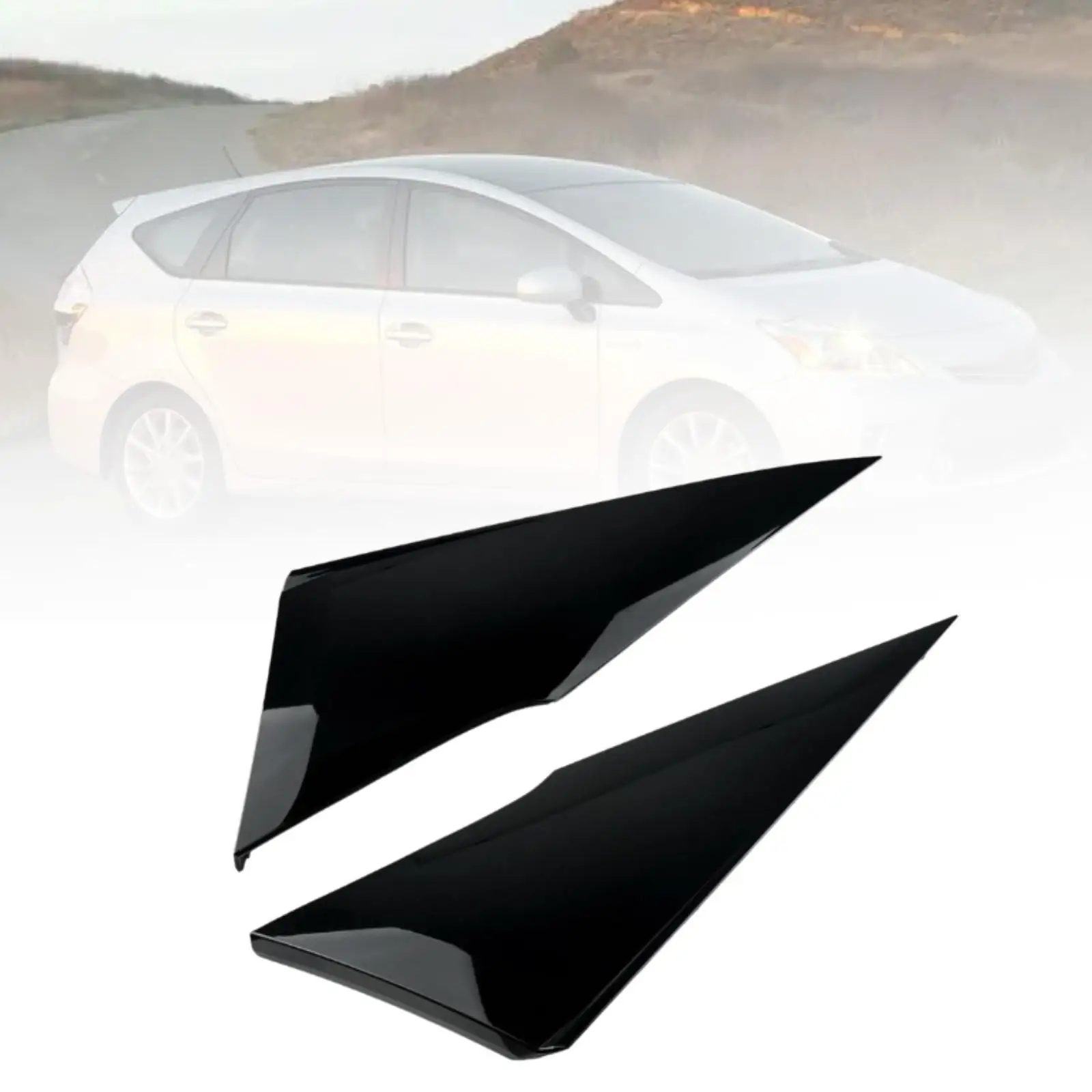 2x Rear Quarter Moldings Rear Triangular Cover Plate Automotive Accessories