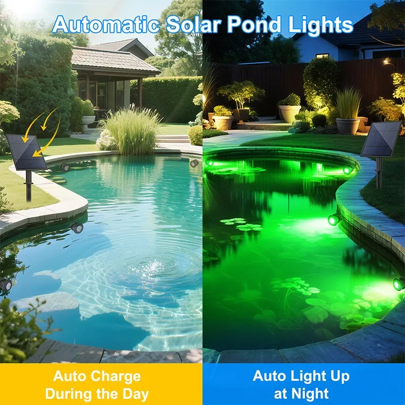 

Подводные светильники TFORU-Solar RGB на солнечной энергии, светильники для фонтанов с регулируемым углом освещения для аквариумов и садовых фонтанов