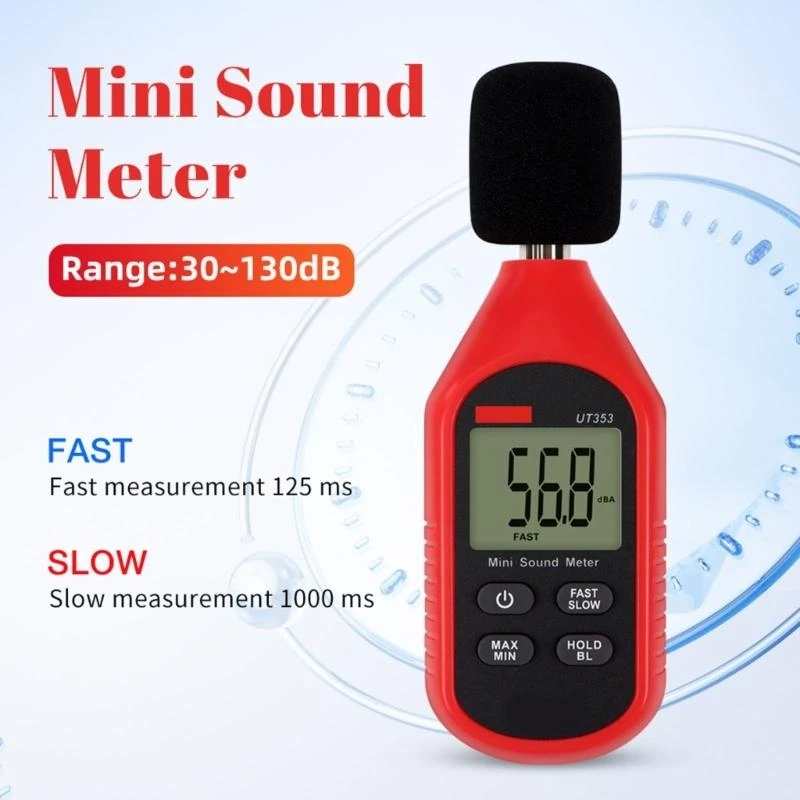 Portable Noise Meter Decibel Tester 30-130dB for Home Sound Level Assessment