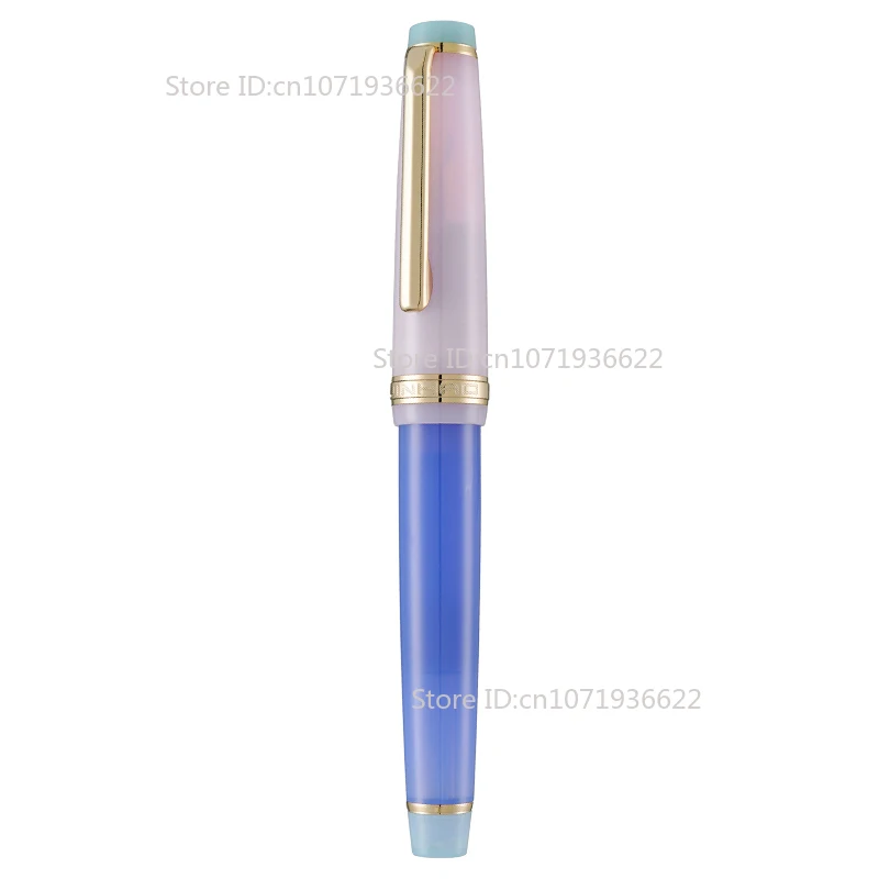 Customized Limited Jinhao 82 Fountain Pen Bright Moon First Snow Acrylic EF/F/M/Bent Nib Gold Trim with Converter Writing Pen