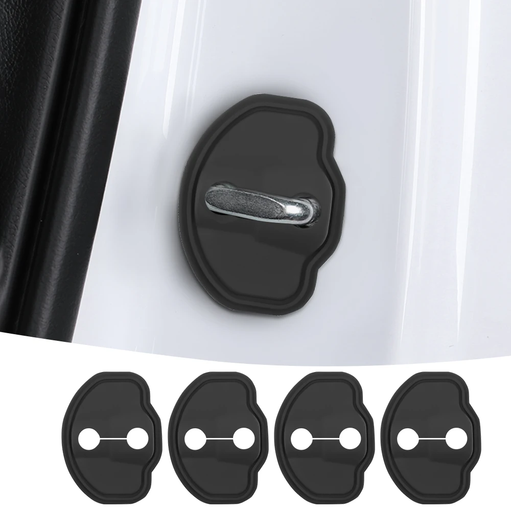 For Tesla Car Door Lock Cover Protective Stickers Silicone Edition Door Lock Latches Stopper Cover Entry Guard Auto Accessories