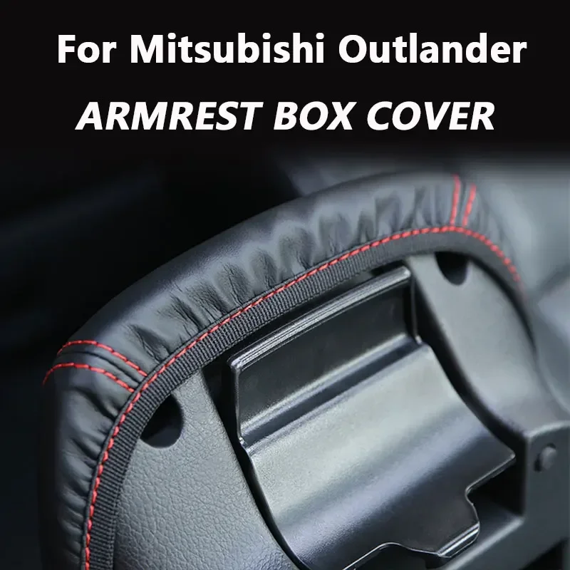 Car Armrest Cover Leather for Mitsubishi Outlander 2013-2022 Central Control Armrest Box Protection Cushion Interior Accessories