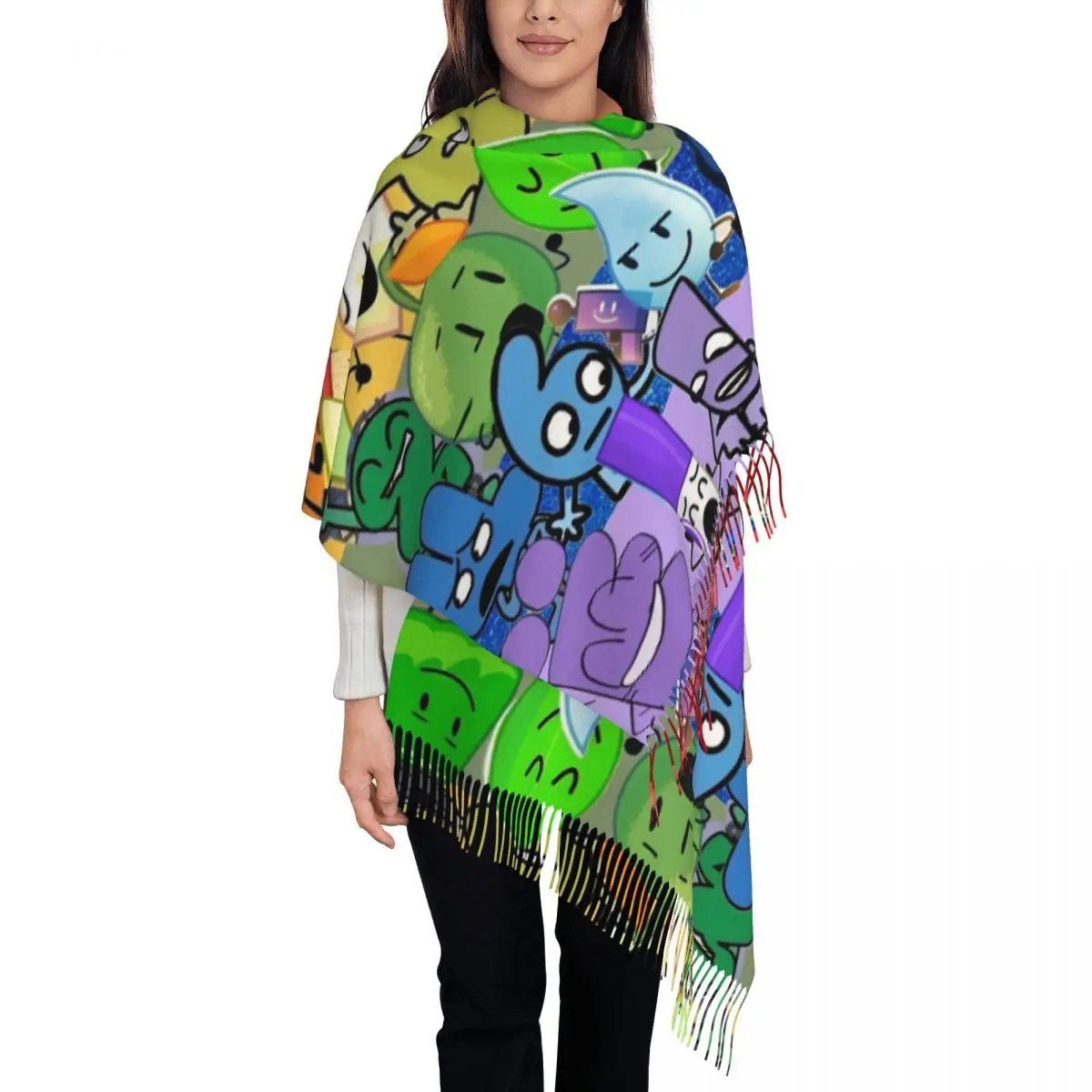 

Bfding мультяшная шаль для женщин, теплый большой мягкий шарф, шаль из пашмины Bfdi, шарфы