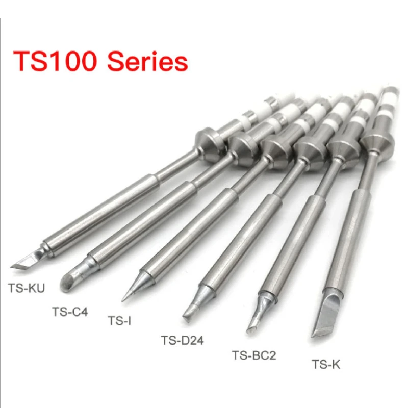 

High Quality TS100 Series 70W Heating Core TS-K/I/D24/BC2 Lead Free Soldering Iron Tip For Portable Outdoor Soldering Iron Kit