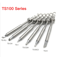 High Quality TS100 Series 70W Heating Core TS-K/I/D24/BC2 Lead Free Soldering Iron Tip For Portable Outdoor Soldering Iron Kit