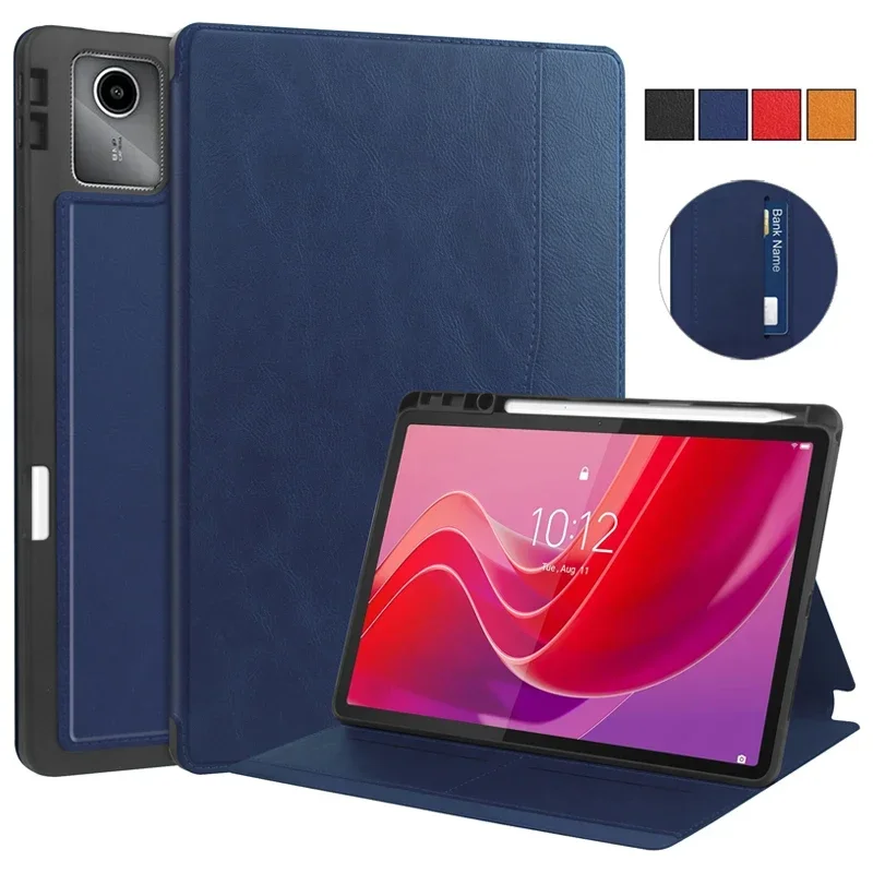 

Тяжелая Броня Роскошный деловой кожаный чехол для планшета Lenovo Tab M11 чехол Xiaoxin Pad 2024 держатель для ручки противоударный защитный чехол