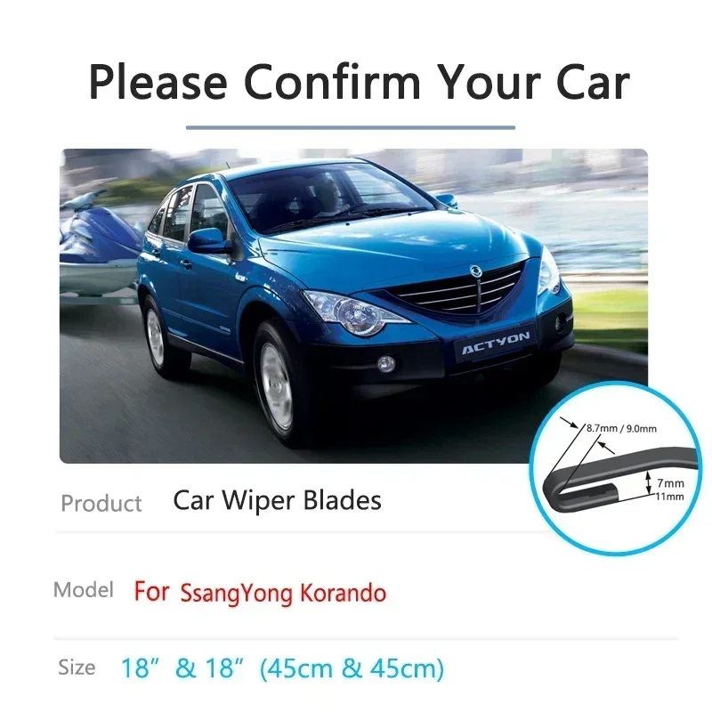 For SsangYong Korando 1996~2006 Car Front Wiper Blades Cleaning Screen Windscreen Windshield Car Accessories 1997 1998 1999 2000