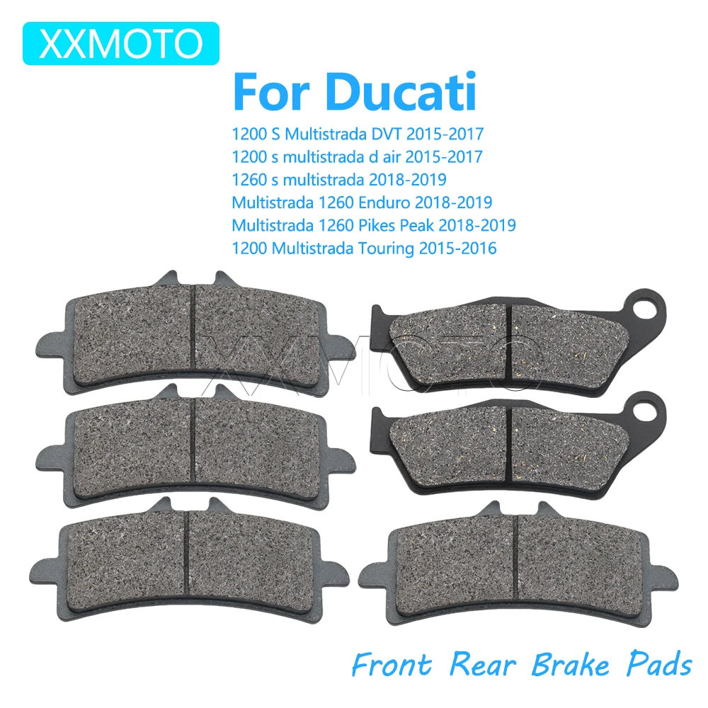 

Front Rear Brake Pads Set Accessories For Ducati 1200 S Multistrada DVT D Air Touring Multistrada 1260 Enduro Pikes Peak