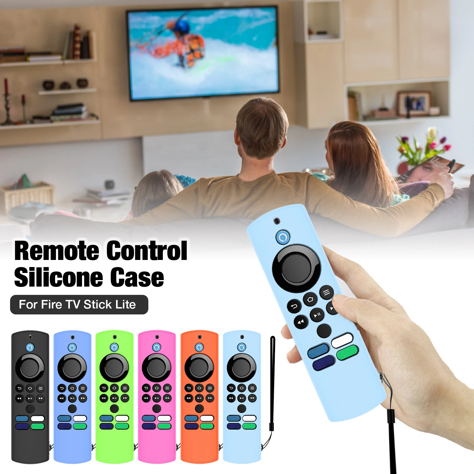 سيليكون صوت جراب لريموت السيارة غطاء صدمات قابل للغسل واقية كم ForAlexa النار TVStick لايت 2nd الجنرال اكسسوارات