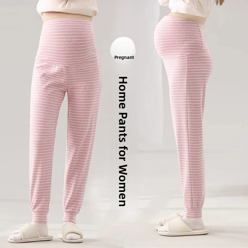 

Теплые брюки для беременных больших размеров, домашняя одежда, утепленные флисом, комфортные для живота, базовый слой, осенне-зимние длинные брюки из полиэфирного волокна