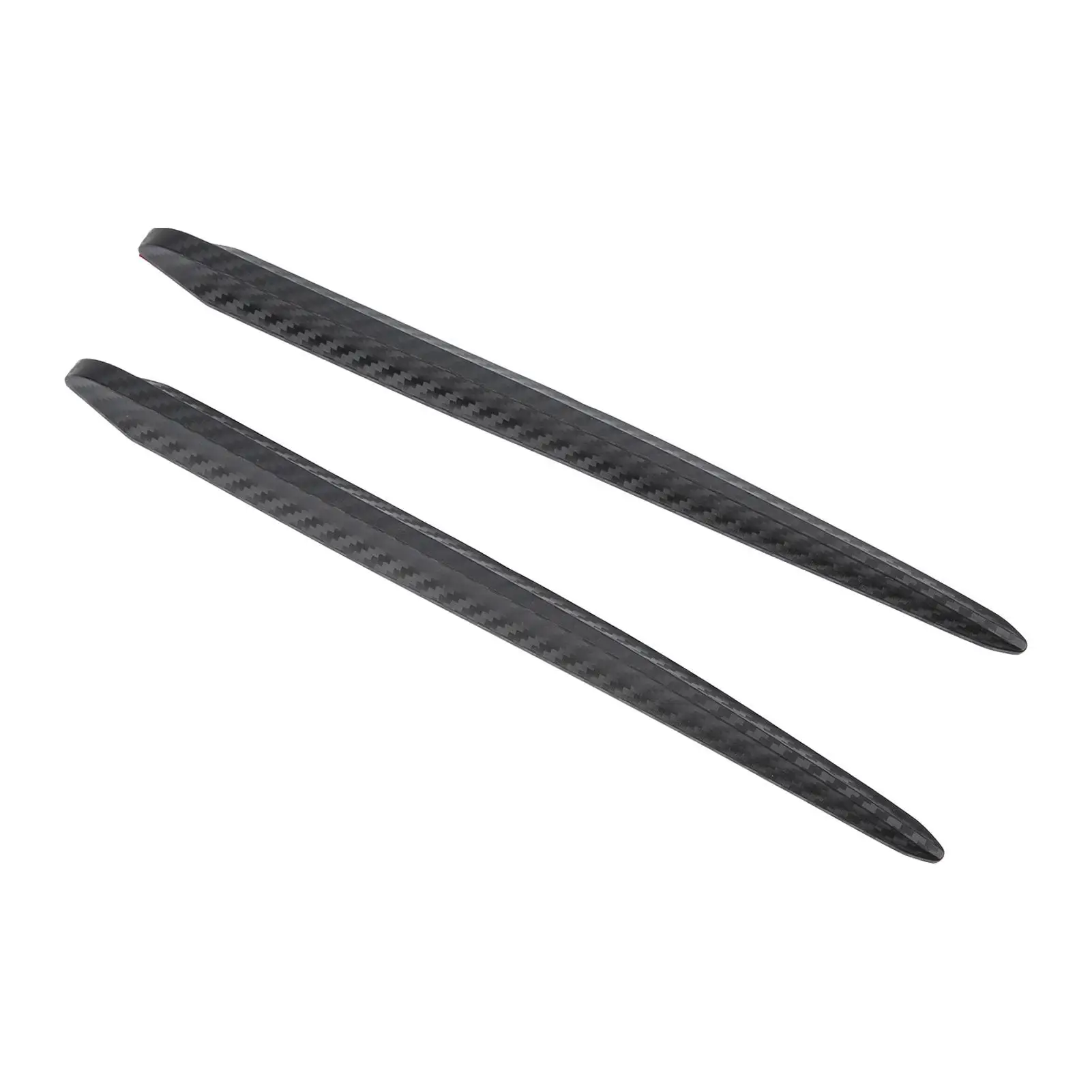 

2PCS Universal Car Front Bumper Anti-Scratch Strip Protector Corner Guard Rubber Carbon Color Car Bumper Protector