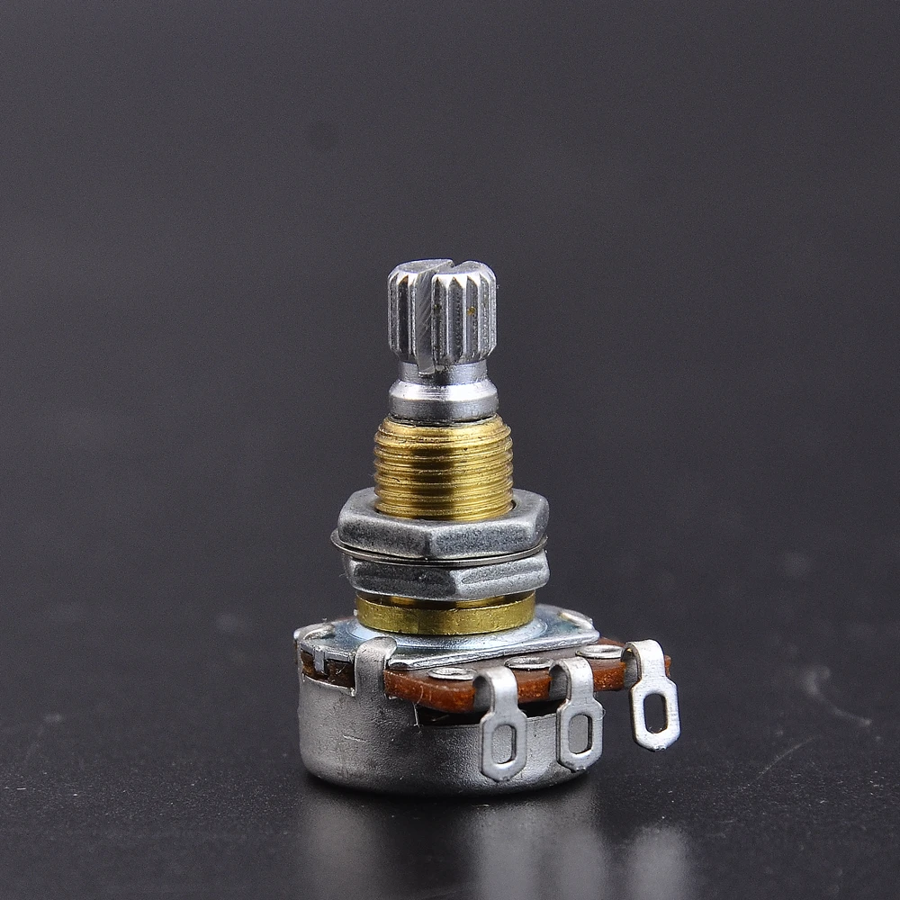 Alpha Brass Shaft  Potentiometer(POT) For Electric Guitar Bass A250K/B250K/A500K/B500K