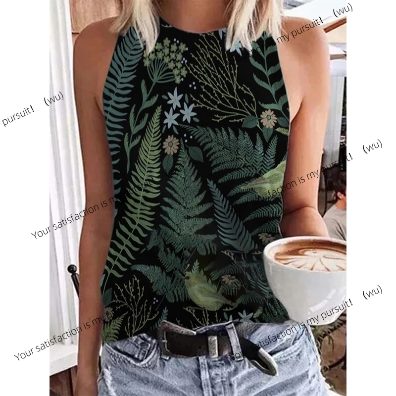 ZOCI-Kaos Tanpa Lengan Cetak 3D Gaya Etnik Wanita, Pakaian Jalanan Retro Y2K, Rompi Tanpa Lengan Besar