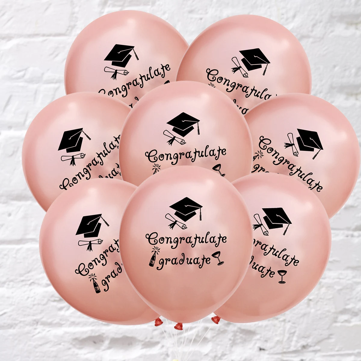 

20 Pcs Graduation Balloon Inflatable Balloons Rubber Party Decoration Emulsion Elegant Decorations Congratulation