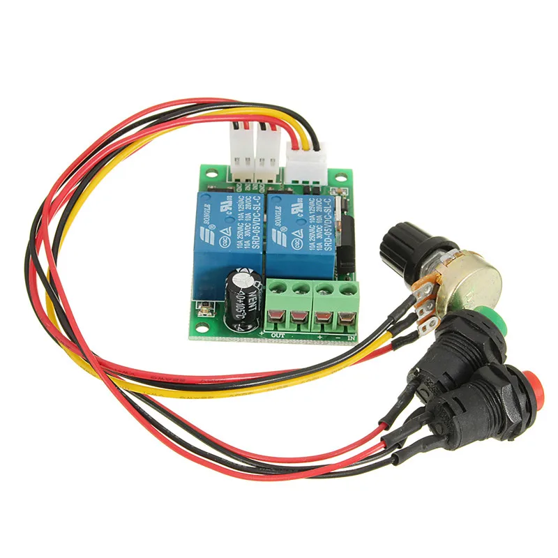 Controlador de velocidad del motor DC 6V 12V 24V PWM DC interruptor de avance y retroceso controlador de motor de actuador lineal Control de velocidad ajustable