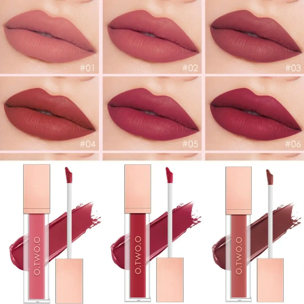 

New Long Lasting Velvet Matte Lip Glaze Silky Non-stick Cup Lip Gloss Natural Multi-color Lip Tint Cosmetics
