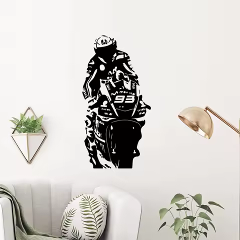 1pc Funny Racers Wall Stickers Modern Fashion Wall Sticker For Kids Rooms Decoration Sticker Mural