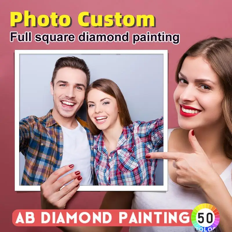 Pittura diamante personalizzata Foto 5D AB Personaggio Kit ricamo cartone animato Mosaico Quadrato rotondo Strass Punto croce Arte murale per la casa