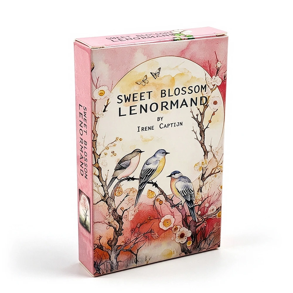 Cartes d'oracle Lenormand Sweet Blossom, 36 cartes, version anglaise, jeu de divination pour la lecture des sorts, jeu de cartes pour fêtes familiales.