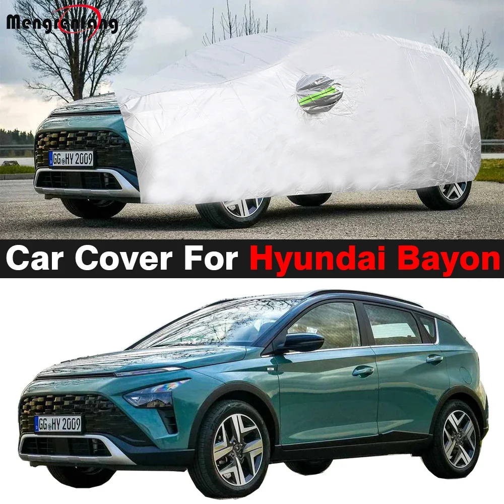 

For 2020-2025, Hyundai Bayon thickened car covers are windproof, sunshade, UV resistant, rain, snow resistant, and scratch resis