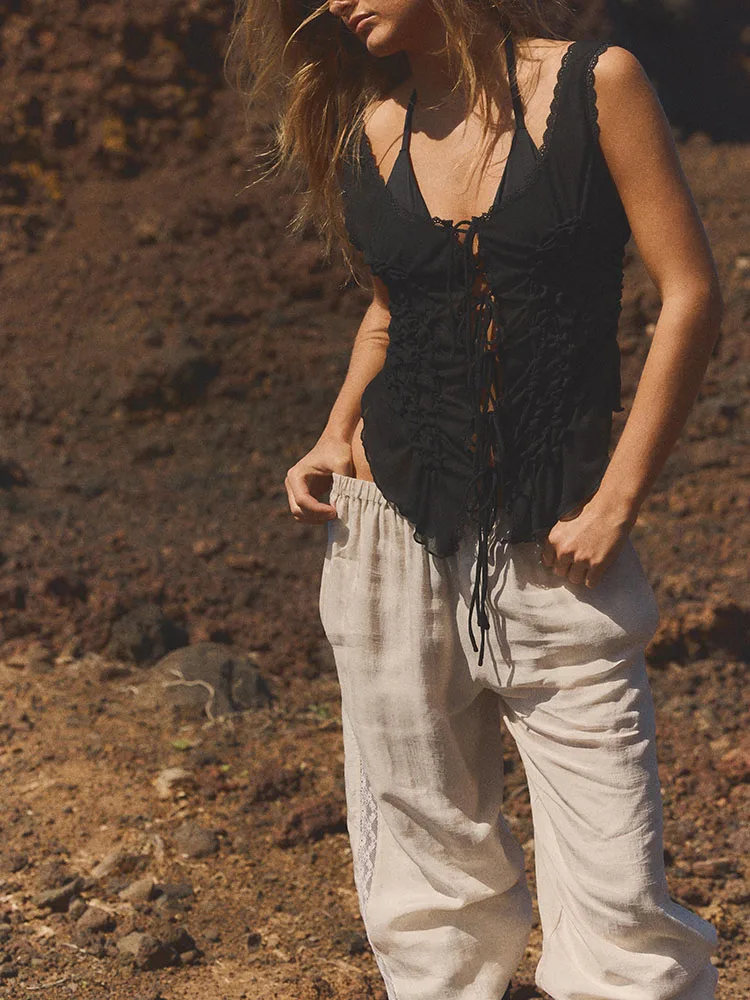 

Новый летний женский плиссированный топ с узлом, украшенный узлом, Ele Personali, женский Sle 937304 800