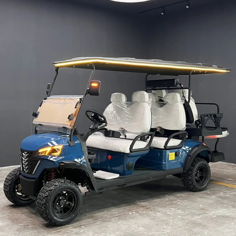 

New Energy 6 Person Vehicle Lithium Golf Carts 60v 72v Battery Luxury Golf Carts Electric 6 Seats Buggy for Sale