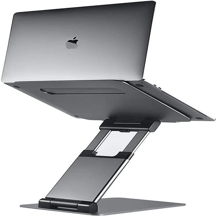 Best Seller Heavy Duty Adjustable Foldable Aluminum Laptop Stand Height Adjustable Notebook Riser For Standing Desk