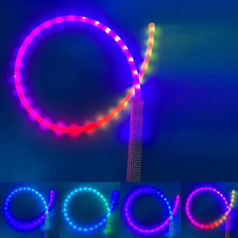 Glowing Whip Holding Colorful Dot Dance Whip Excellent Glowing Whip Bar Carnival Holiday Props Vocal Concert Remote Control