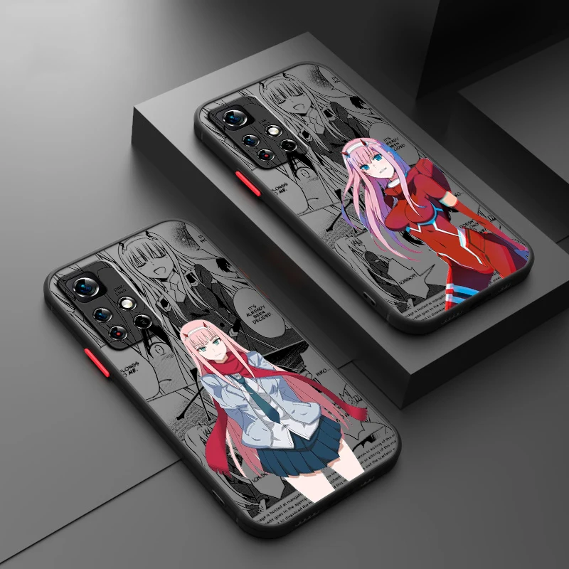 Darling In The Franxx Comics Frosted Translucent For Redmi Note 13 12 12S 12T 11 11T 11E 10 10S 9 Pro Plus 5G Back Phone Case