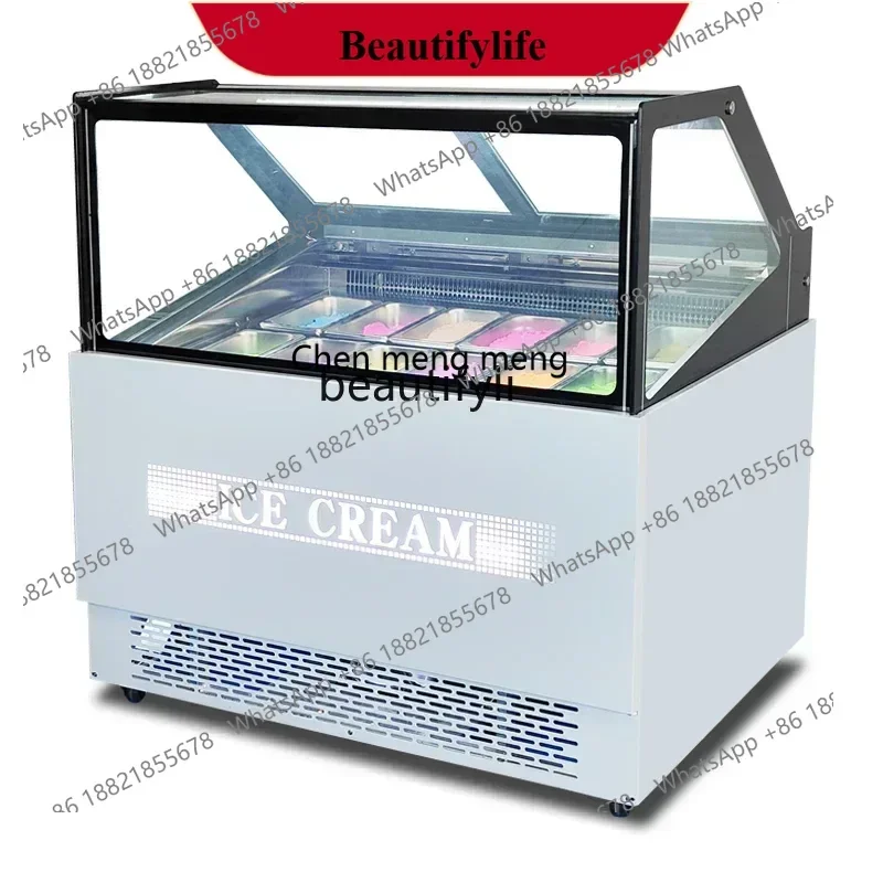

X ss 8617 Commercial ice cream cabinet thick cut fried yogurt frozen display cabinet horizontal frozen popsicle ice cream cabi