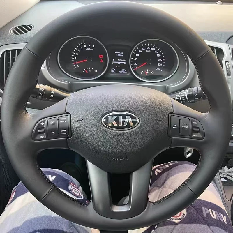 

Car Steering Wheel Cover for КИА KIA Sportage 3 2011-2014 Ceed Cee'd 2010-2012 Genuine Leather Car Accessories Protective Braid