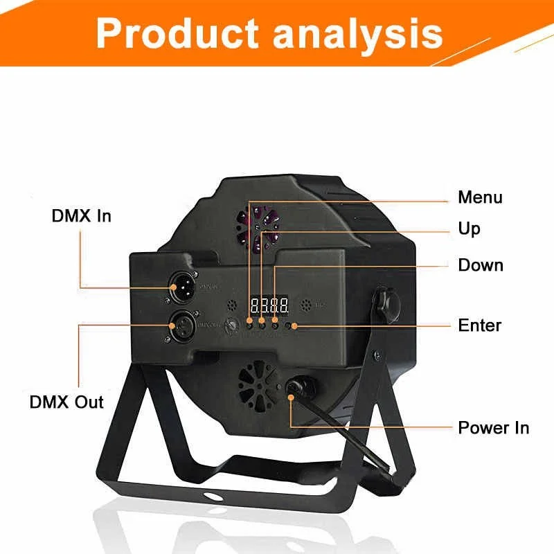 18x18W Led Par Light RGBW Stage Light Wash/Strobe Effect Disco Light Professional Stage Dj Equipment for KTV Bar Christmas Light