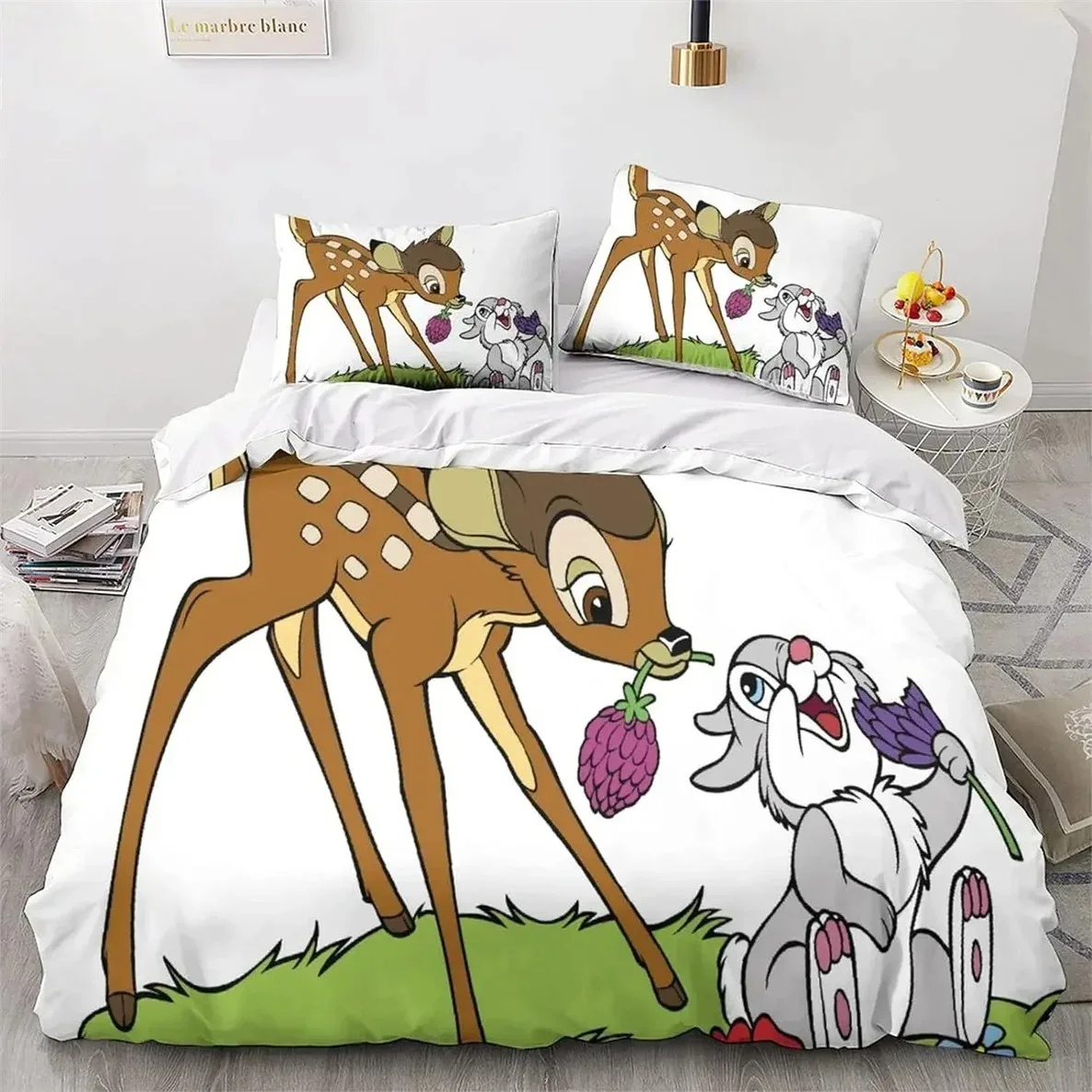 Bambi Anime Bedding Set With Pillowcase 3d Children'S Bedding Set Suitable For Children And Adults